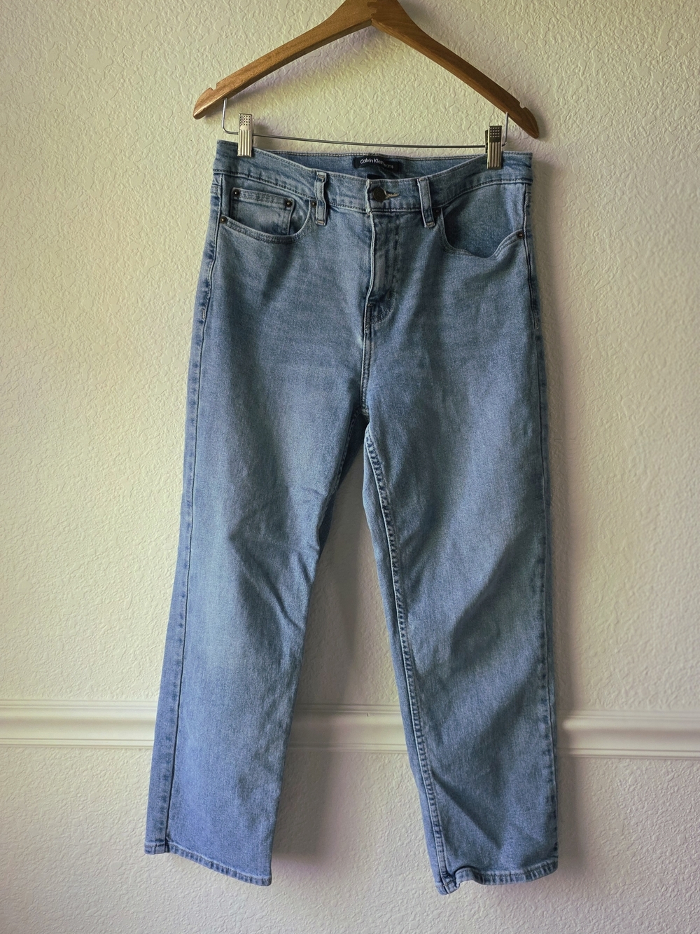 Calvin Klein Light Blue Straight Leg Jeans
